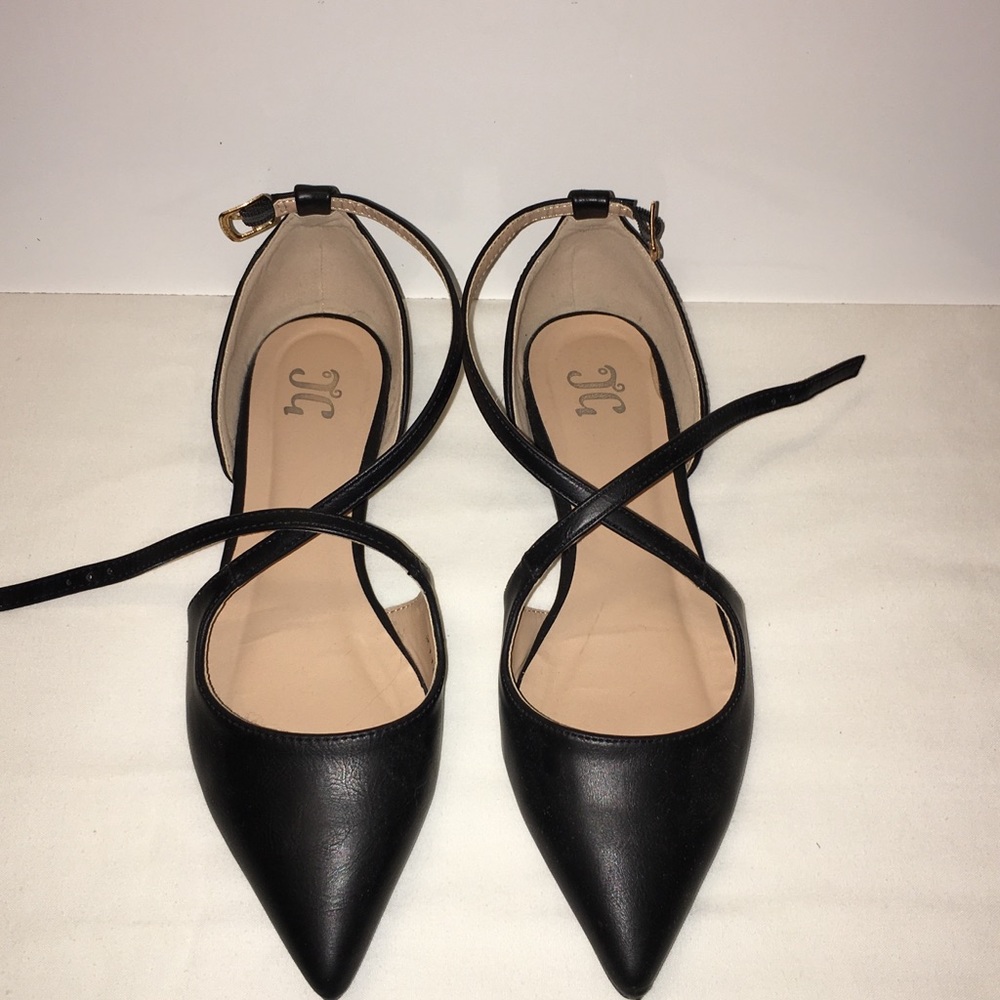 Journee Collection Malina Flat Black Sz 7